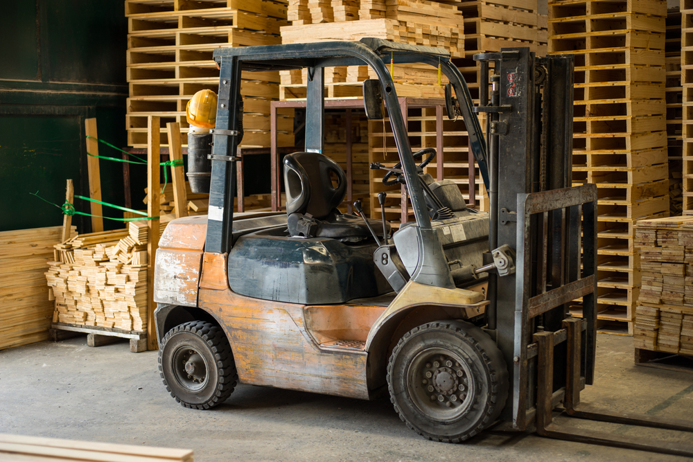 Forklift,In,Wooden,Pallet,Factory. Forklift Rental Contract